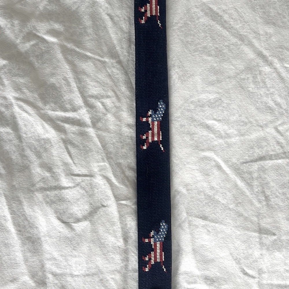 Mens Smathers and Branson needlepoint belt Size 34